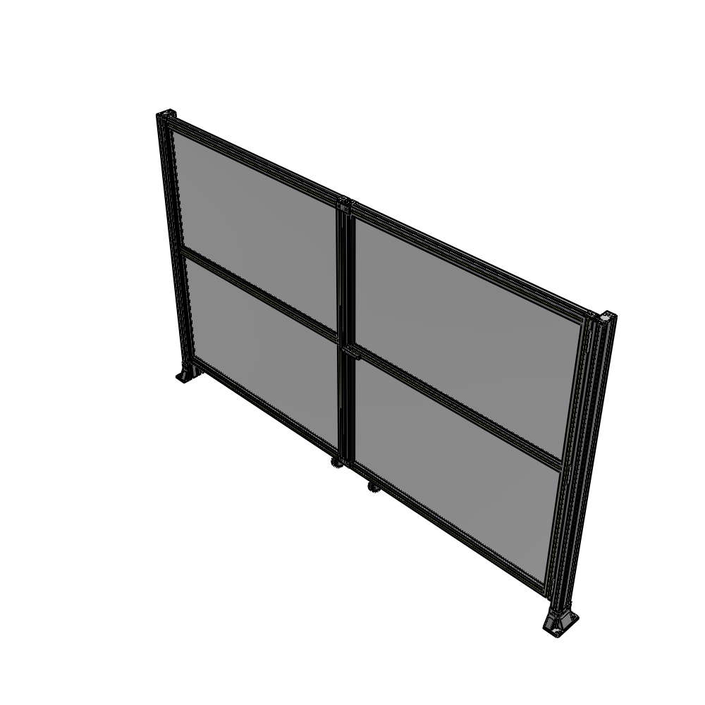 J8-1700-2800-0150-UYPTA DOUBLE PANEL, DOUBLE DOOR-FRAME W/O HEADER-HANDLE RIGHT 1700MM X 2800MM  1/4" POLYCARB, ASSEMBLED