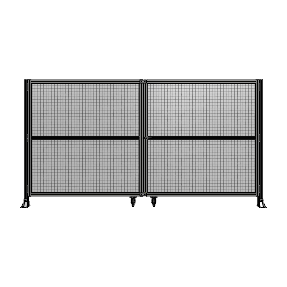 DOUBLE PANEL, DOUBLE DOOR-FRAME W/O HEADER-HANDLE RIGHT 1700MM X 3200MM  1" MESH, ASSEMBLED