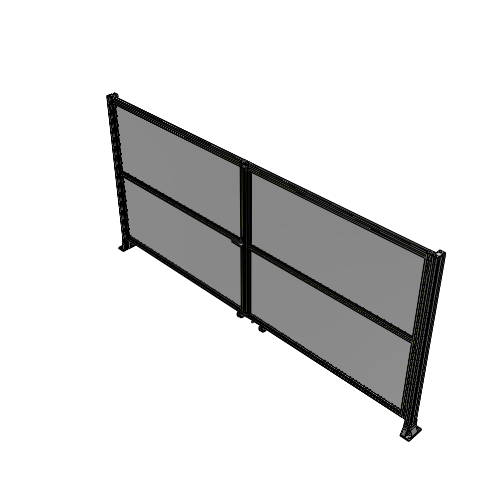 J8-1700-3600-0150-TYPTK DOUBLE PANEL, DOUBLE DOOR-FRAME W/O HEADER-HANDLE ON LEFT 1700MM X 3600MM  1/4" POLYCARB, AS A KIT