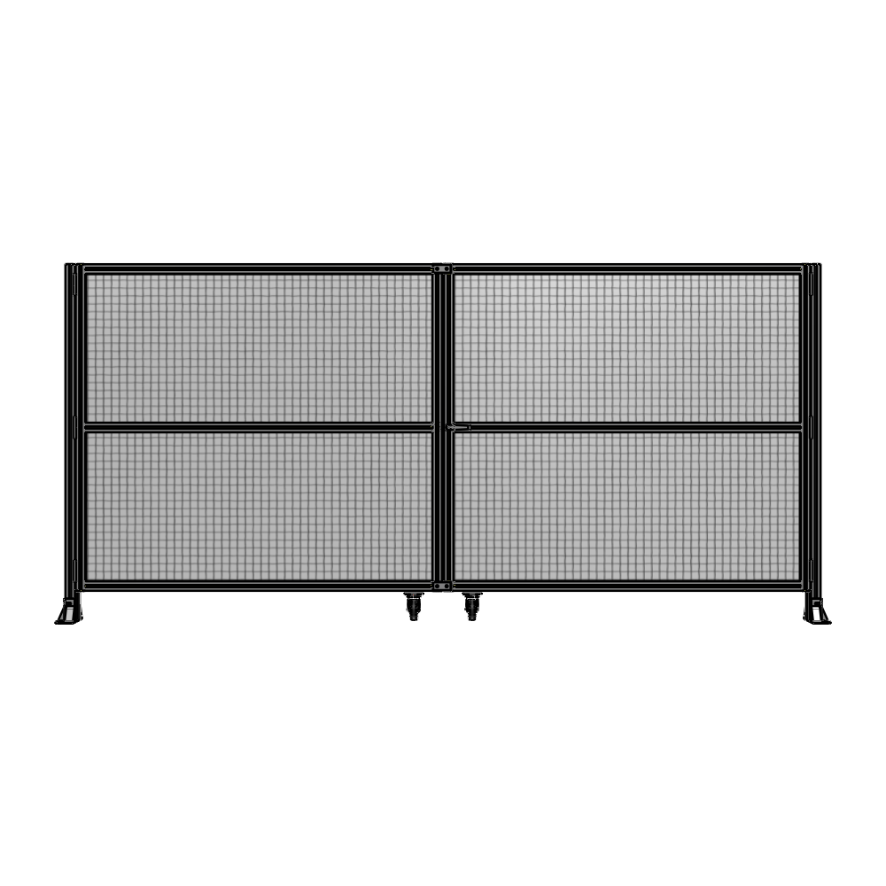 DOUBLE PANEL, DOUBLE DOOR-FRAME W/O HEADER-HANDLE RIGHT 1700MM X 3600MM  1" MESH, ASSEMBLED