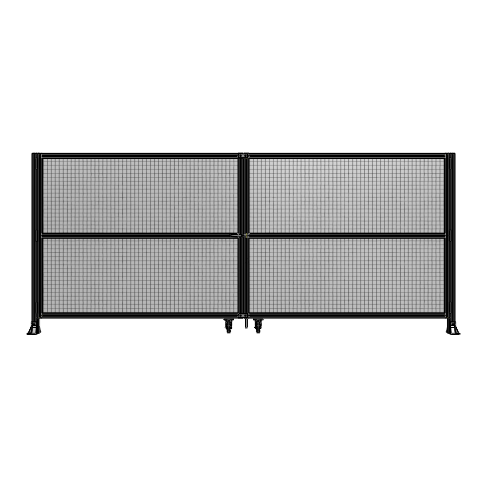 DOUBLE PANEL, DOUBLE DOOR-FRAME W/O HEADER-HANDLE ON LEFT 1700MM X 4000MM  1" MESH, AS A KIT