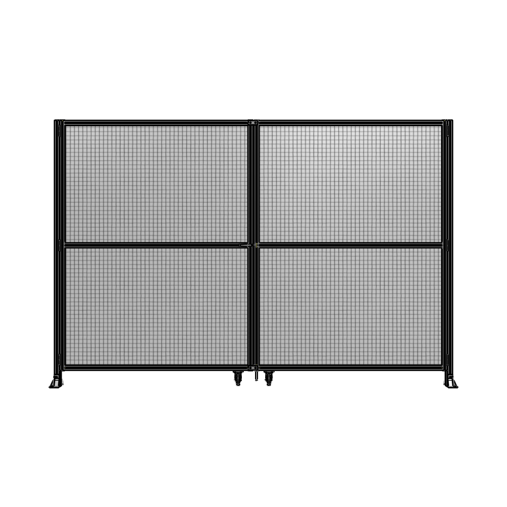 DOUBLE PANEL, DOUBLE DOOR-FRAME W/O HEADER-HANDLE ON LEFT 2400MM X 3600MM  1" MESH, ASSEMBLED