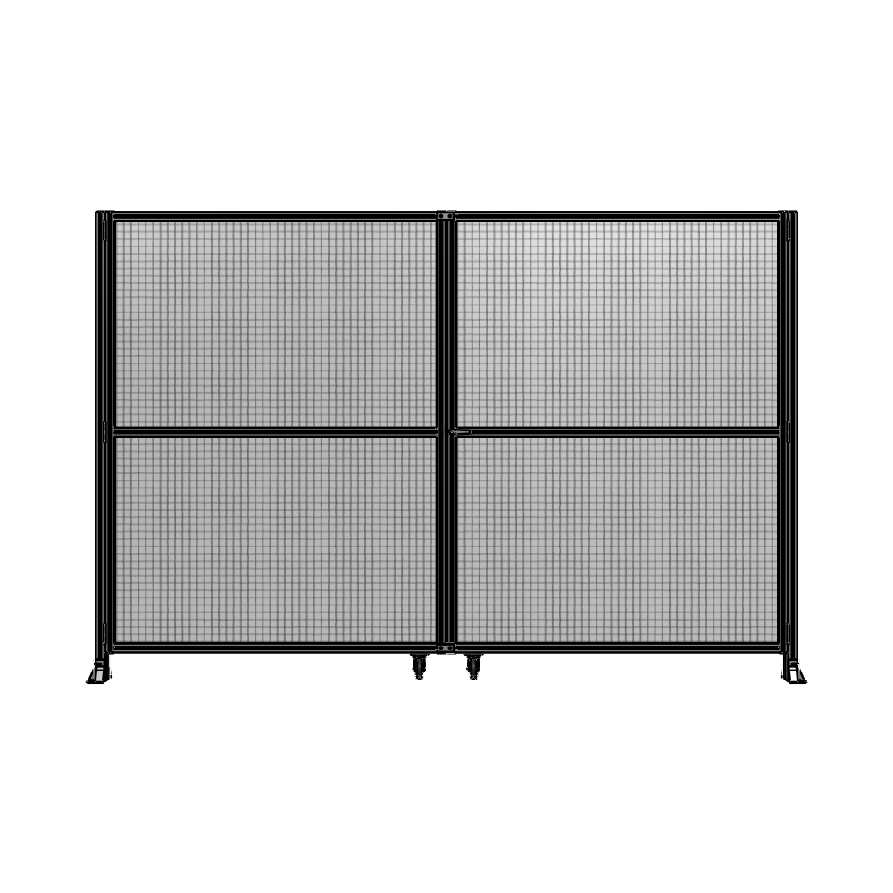 DOUBLE PANEL, DOUBLE DOOR-FRAME W/O HEADER-HANDLE RIGHT 2400MM X 3600MM  1" MESH, AS A KIT