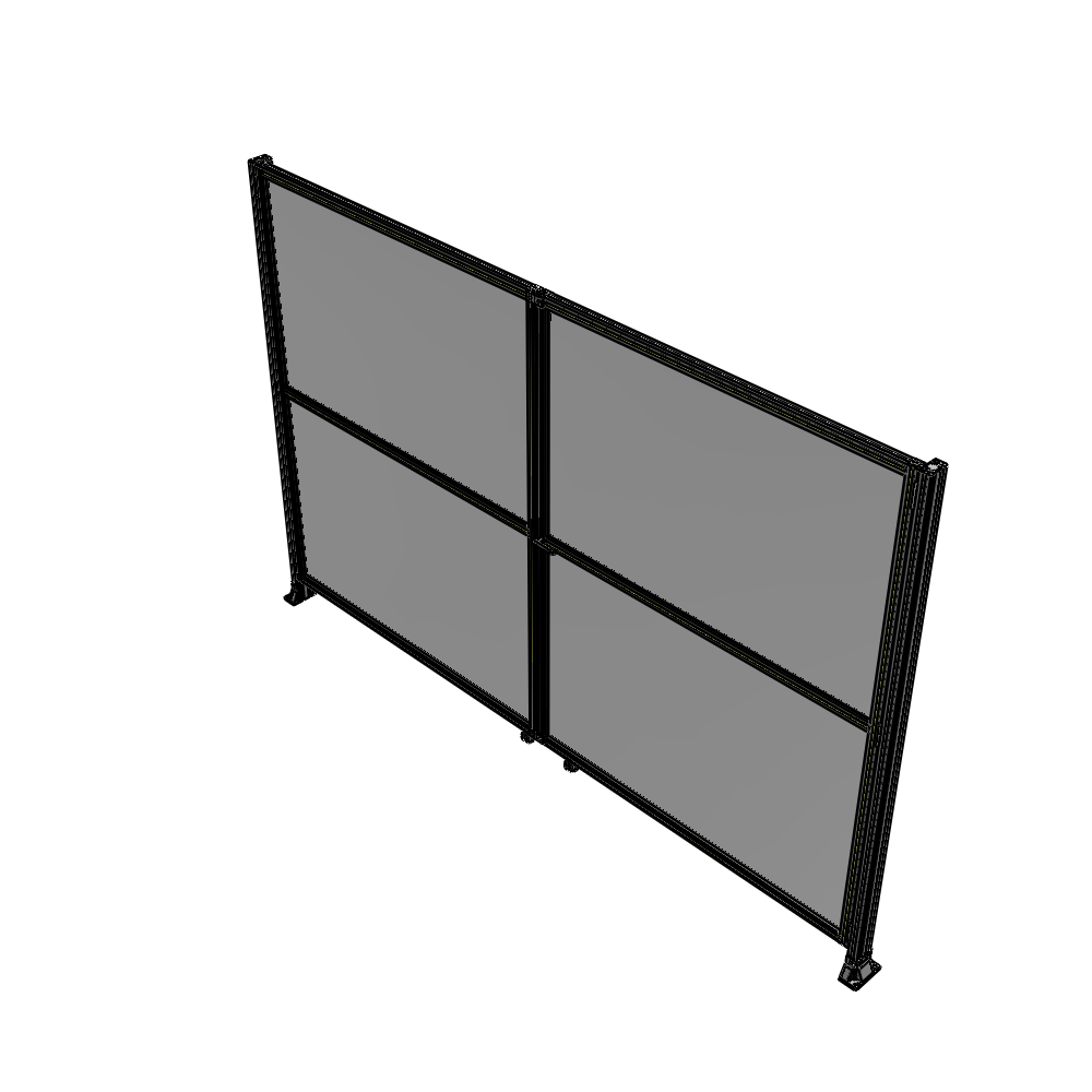 J8-2400-3600-0150-UYPTK DOUBLE PANEL, DOUBLE DOOR-FRAME W/O HEADER-HANDLE RIGHT 2400MM X 3600MM  1/4" POLYCARB, AS A KIT