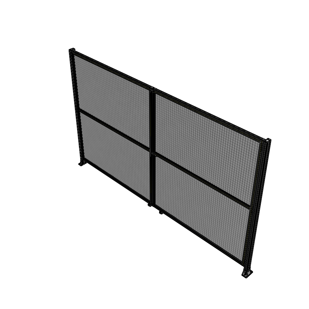 J8-2400-4000-0150-UYMTA DOUBLE PANEL, DOUBLE DOOR-FRAME W/O HEADER-HANDLE RIGHT 2400MM X 4000MM  1" MESH, ASSEMBLED