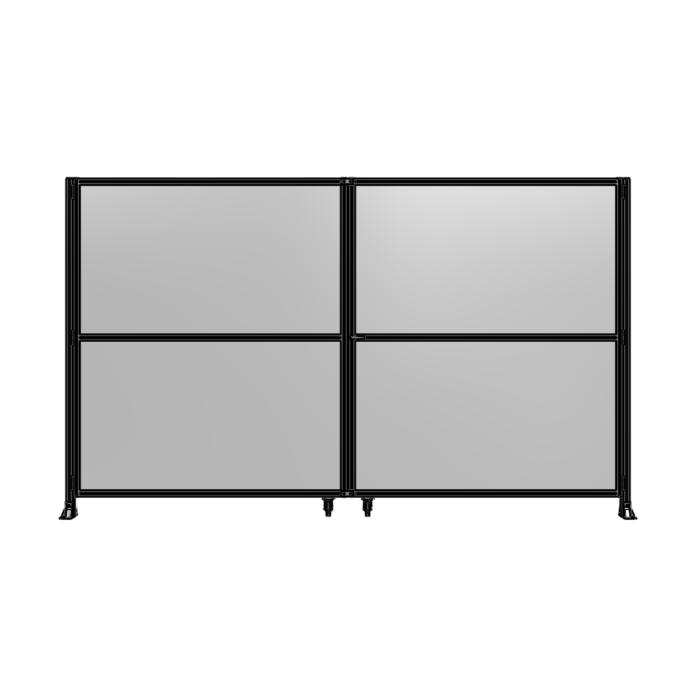 DOUBLE PANEL, DOUBLE DOOR-FRAME W/O HEADER-HANDLE RIGHT 2400MM X 4000MM  1/4" POLYCARB, AS A KIT