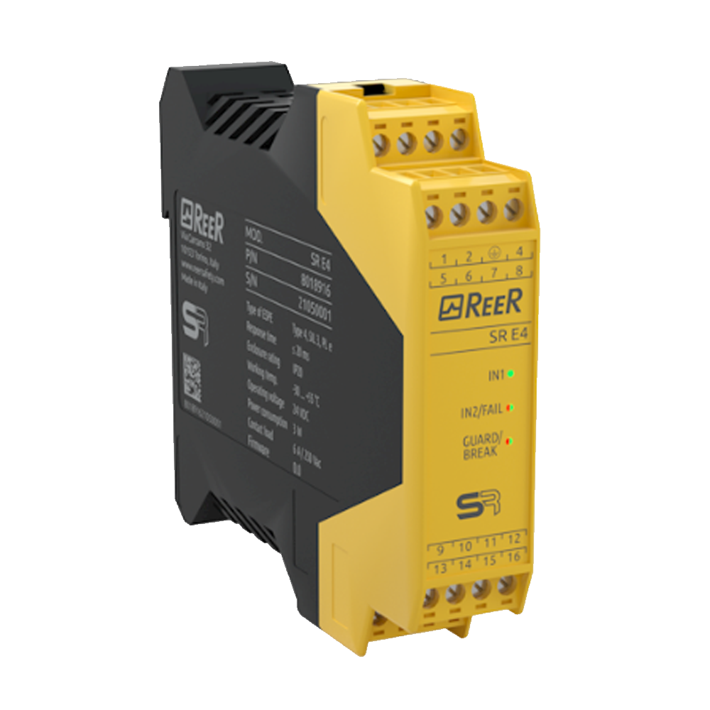 REER INTERFACE FOR EMERGENCY STOP BUTTON/SWITCHES, AUTO/MANUAL RESET, SCREW TERMINAL BLOCKS(SR E4)