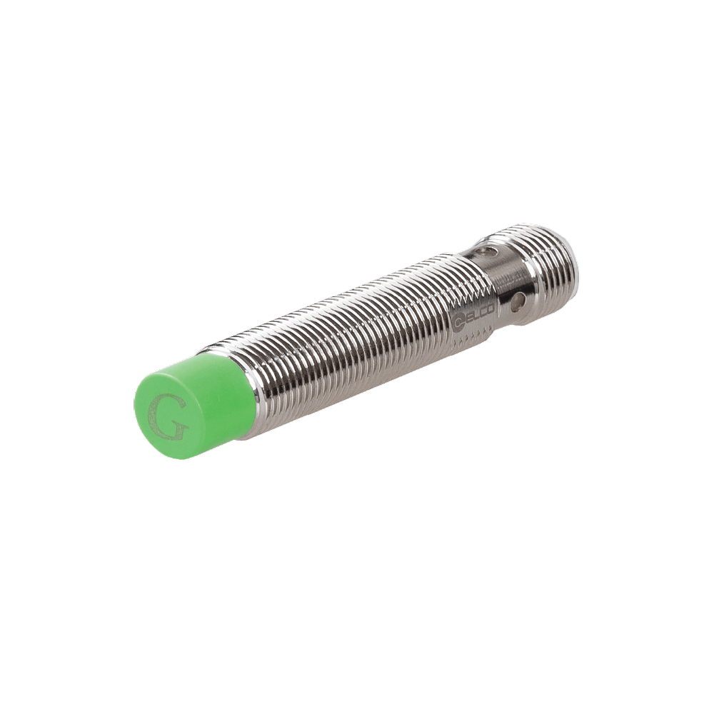 ELCO THREADED CYLINDRICAL INDUCTIVE SENSOR M12, SWITCHING DISTANCE 6 MM, NON-FLUSH, IP68, -30 TO 85 DEG C, 2-WIRE AC/DC, M12 CONNECTOR