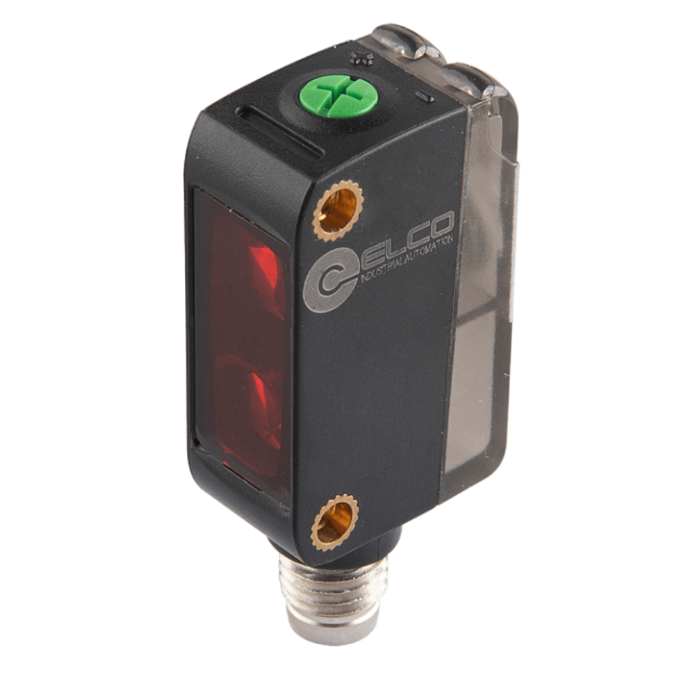 ELCO PHOTOELECT SENSOR, OS10S-SERIES, DIFF W/ BGS, INFARED+RED IND, OR:50-1000MM, TEACH, NPN, LO/DO, -20TO60 DEG C, SW FRQ:30HZ, M8 4-PIN