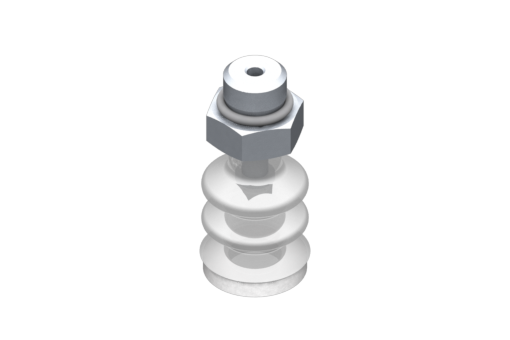 GIMATIC VACUUM CUP VG.LB16 SUCTION CUP, FDA-COMPLIANT SILICONE, 50 SHORE, G1/8"? M, 0.51 IN. HEX W/ FDA-COMPLIANT SILICONE FOAM RING