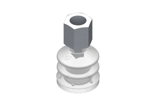 GIMATIC VACUUM CUP VG.LB22 SUCTION CUP, FDA-COMPLIANT SILICONE, 50 SHORE, G1/8"? F, 0.51 IN. HEX W/ FDA-COMPLIANT SILICONE FOAM RING