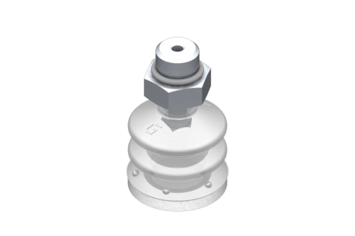 GIMATIC VACUUM CUP VG.LB22 SUCTION CUP, FDA-COMPLIANT SILICONE, 50 SHORE, G1/8"? M, 0.51 IN. HEX W/ FDA-COMPLIANT SILICONE FOAM RING