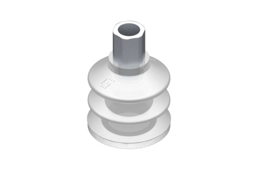 GIMATIC VACUUM CUP VG.LB33 SUCTION CUP, FDA-COMPLIANT SILICONE, 50 SHORE, G1/8"? F, 0.47 IN. HEX W/ FDA-COMPLIANT SILICONE FOAM RING
