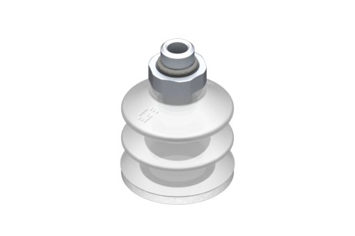 GIMATIC VACUUM CUP VG.LB33 SUCTION CUP, FDA-COMPLIANT SILICONE, 50 SHORE, G1/8"? M, 0.63 IN. HEX W/ FDA-COMPLIANT SILICONE FOAM RING