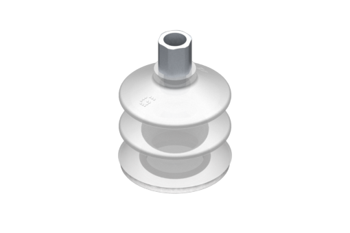 GIMATIC VACUUM CUP VG.LB42 SUCTION CUP, FDA-COMPLIANT SILICONE, 50 SHORE, G1/8"? F, 0.47 IN. HEX W/ FDA-COMPLIANT SILICONE FOAM RING