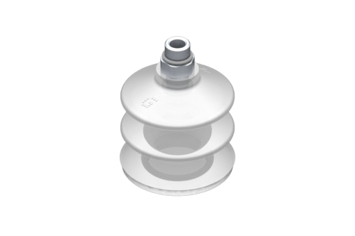 GIMATIC VACUUM CUP VG.LB42 SUCTION CUP, FDA-COMPLIANT SILICONE, 50 SHORE, G1/8"? M, 0.47 IN. HEX W/ FDA-COMPLIANT SILICONE FOAM RING