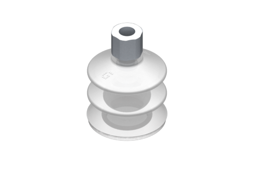 GIMATIC VACUUM CUP VG.LB42 SUCTION CUP, FDA-COMPLIANT SILICONE, 50 SHORE, G1/8"? F, 0.63 IN. HEX W/ FDA-COMPLIANT SILICONE FOAM RING