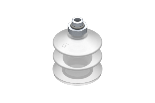 GIMATIC VACUUM CUP VG.LB42 SUCTION CUP, FDA-COMPLIANT SILICONE, 50 SHORE, G1/8"? M, 0.63 IN. HEX W/ FDA-COMPLIANT SILICONE FOAM RING