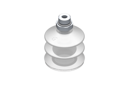 GIMATIC VACUUM CUP VG.LB42 SUCTION CUP, FDA-COMPLIANT SILICONE, 50 SHORE, G1/4? M, 0.67 IN. HEX W/ FDA-COMPLIANT SILICONE FOAM RING