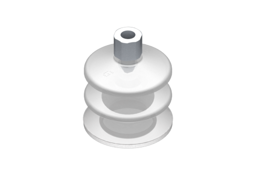 GIMATIC VACUUM CUP VG.LB53 SUCTION CUP, FDA-COMPLIANT SILICONE, 50 SHORE, G1/8" F, 0.63 IN. HEX W/ FDA-COMPLIANT SILICONE FOAM RING