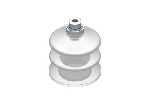 GIMATIC VACUUM CUP VG.LB53 SUCTION CUP, FDA-COMPLIANT SILICONE, 50 SHORE, G1/4" M, 0.67 IN. HEX W/ FDA-COMPLIANT SILICONE FOAM RING