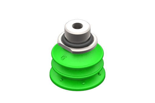 GIMATIC VACUUM CUP VG.GX20P SUCTION CUP, POLYURETHANE, 50 SHORE, G1/8" M / M5 F, W/ 0.6MM CALIBRATED HOLE