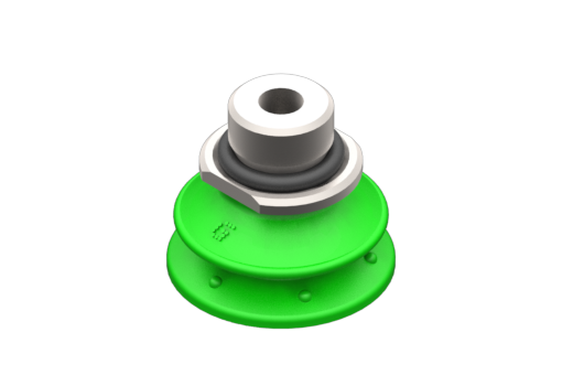 GIMATIC VACUUM CUP VG.BP20 SUCTION CUP, POLYURETHANE, 50 SHORE, G1/8" M / M5 F, W/ 0.6MM CALIBRATED HOLE