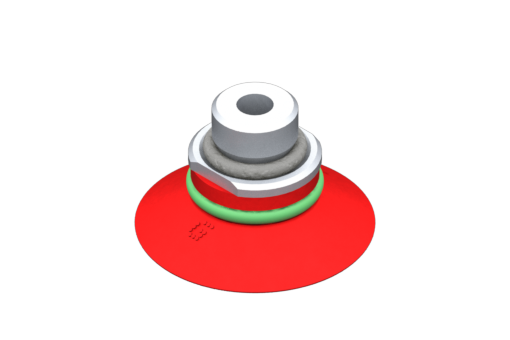 GIMATIC VACUUM CUP VG.CF27 SUCTION CUP, FDA-COMPLIANT SILICONE, 50 SHORE, G1/8" M/M5 F W/ 0.6MM CALIBRATED HOLE