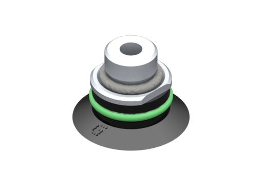 GIMATIC VACUUM CUP VG.CF22 SUCTION CUP, NBR, 60 SHORE, G1/8" M/M5 F W/ 0.6MM CALIBRATED HOLE