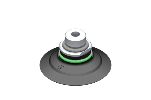 GIMATIC VACUUM CUP VG.CF33 SUCTION CUP, NBR, 60 SHORE, G1/8" M/M5 F W/ 0.6MM CALIBRATED HOLE