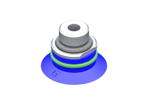 GIMATIC VACUUM CUP VG.CF22 SUCTION CUP, HNBR, 60 SHORE, G1/8" M/M5 F W/ 0.6MM CALIBRATED HOLE