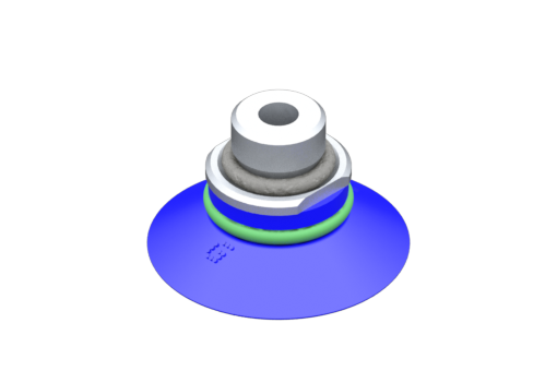 GIMATIC VACUUM CUP VG.CF27 SUCTION CUP, HNBR, 60 SHORE, G1/8" M/M5 F W/ 0.6MM CALIBRATED HOLE