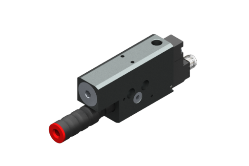 GIMATIC VACUUM EJ-BSV-MEDIUM-HV-2 VACUUM PUMP W/ HOLDER, SILENCER &amp; NC ON/OFF SV, 24VDC, 1.2W, M8 3-PIN, IP54, G3/8" VAC PORT