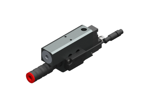 GIMATIC VACUUM EJ-BSV-MEDIUM-HV-2 PUMP W/ HOLDER &amp; SILENCER, NC ON/OFF SV, 24VDC, 1.2W, M8 3-PIN, IP54, G3/8" VAC PORT/SWITCH PNP -8.86 INHG