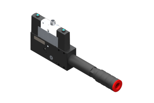 GIMATIC VACUUM EJ-BSVLG-LARGE-HF-3-ISO VACUUM PUMP W/ HOLDER &amp; SILENCER, W/ 3/2 X2 NC SOL VALVE-VACUUM &amp; BLOW-OFF, M12X1 5-PIN CONN, G1/2" VAC PORT