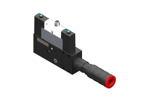 GIMATIC VACUUM EJ-BSVLG-LARGE-HV-2-ISO VACUUM PUMP W/ HOLDER &amp; SILENCER, W/ 3/2 X2 NC SOL VALVE-VACUUM &amp; BLOW-OFF, M12X1 5-PIN CONN, G1/2" VAC PORT