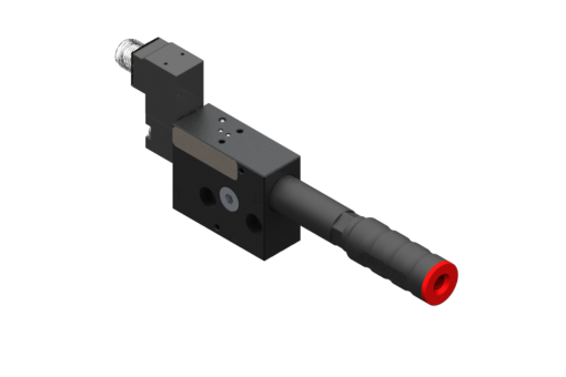 GIMATIC VACUUM PUMP EJ-SVLG-MEDIUM-HV-2-ISO W/ HOLDER &amp; SILENCER, VACUUM NC SOL VALVE 3/2, 24VDC, 2.5W, M12 5-PIN, IP54, G1/4' VAC PORT