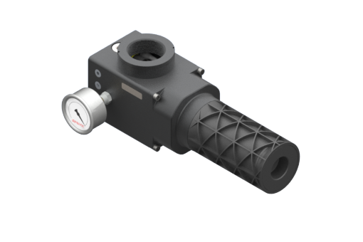 GIMATIC VACUUM EJ-CEN-LARGEX13-HV VACUUM PUMP W/ SILENCER &amp; ANALOG VACUUM GAUGE, G1-1/2" VAC PORT.