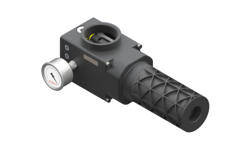 GIMATIC VACUUM EJ-CEN-LARGEX15-HV VACUUM PUMP W/ SILENCER &amp; ANALOG VACUUM GAUGE, G2" VAC PORT.