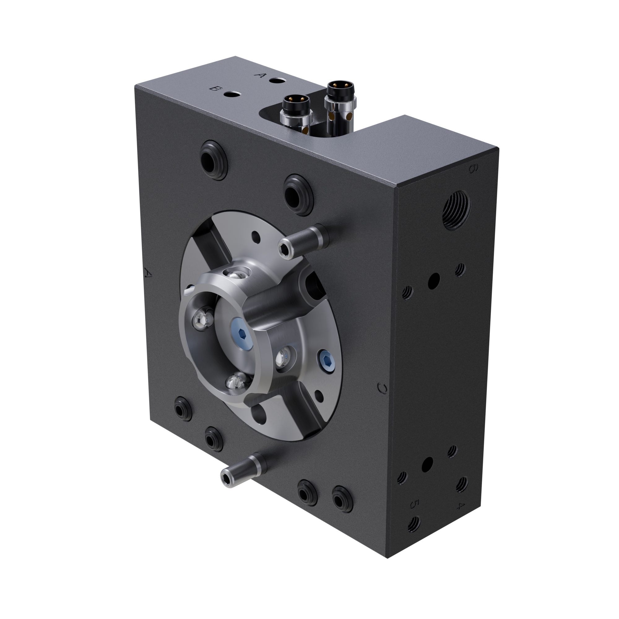 GIMATIC PNEUMATIC TOOL CHANGER, 35 KG PAYLOAD, J INTERFACE, PNEUMATIC PASSTHROUGHS 2X G1/8" AND 4X M5, PNP LOCK/UNLOCK SENSORS, ROBOT SIDE