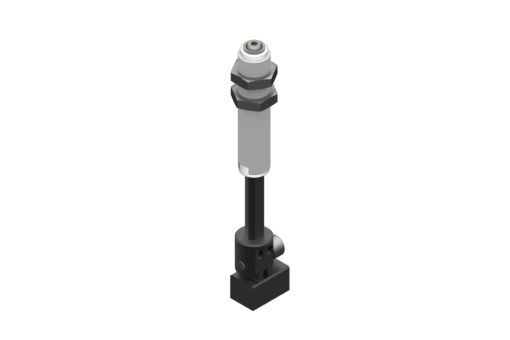 GIMATIC VACUUM NON-ROTATIVE SUSPENSION W/ ANGULAR COUPLING AND M10X1 THREADED BODY, STROKE 25MM, M5, W/ 2 NUTS