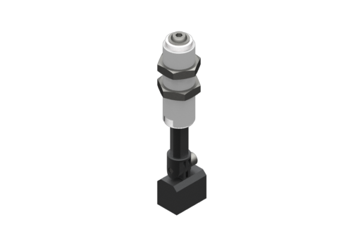 GIMATIC VACUUM NON-ROTATIVE SUSPENSION W/ ANGULAR COUPLING AND M20X1.5 THREADED BODY, STROKE 25MM, G1/4, W/ 2 NUTS