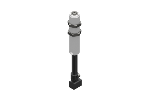 GIMATIC VACUUM NON-ROTATIVE SUSPENSION W/ ANGULAR COUPLING AND M20X1.5 THREADED BODY, STROKE 50MM, G1/8", W/ 2 NUTS