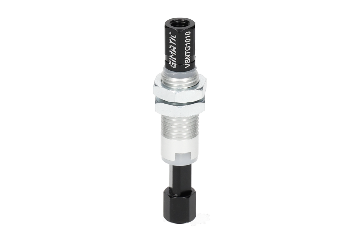 GIMATIC VACUUM NON-ROTATIVE SUSPENSION W/ M10X1 THREADED BODY, STROKE 10MM, M5, W/ 2 NUTS