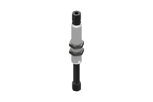 GIMATIC VACUUM NON-ROTATIVE SUSPENSION W/ M10X1 THREADED BODY, STROKE 25MM, M5, W/ 2 NUTS