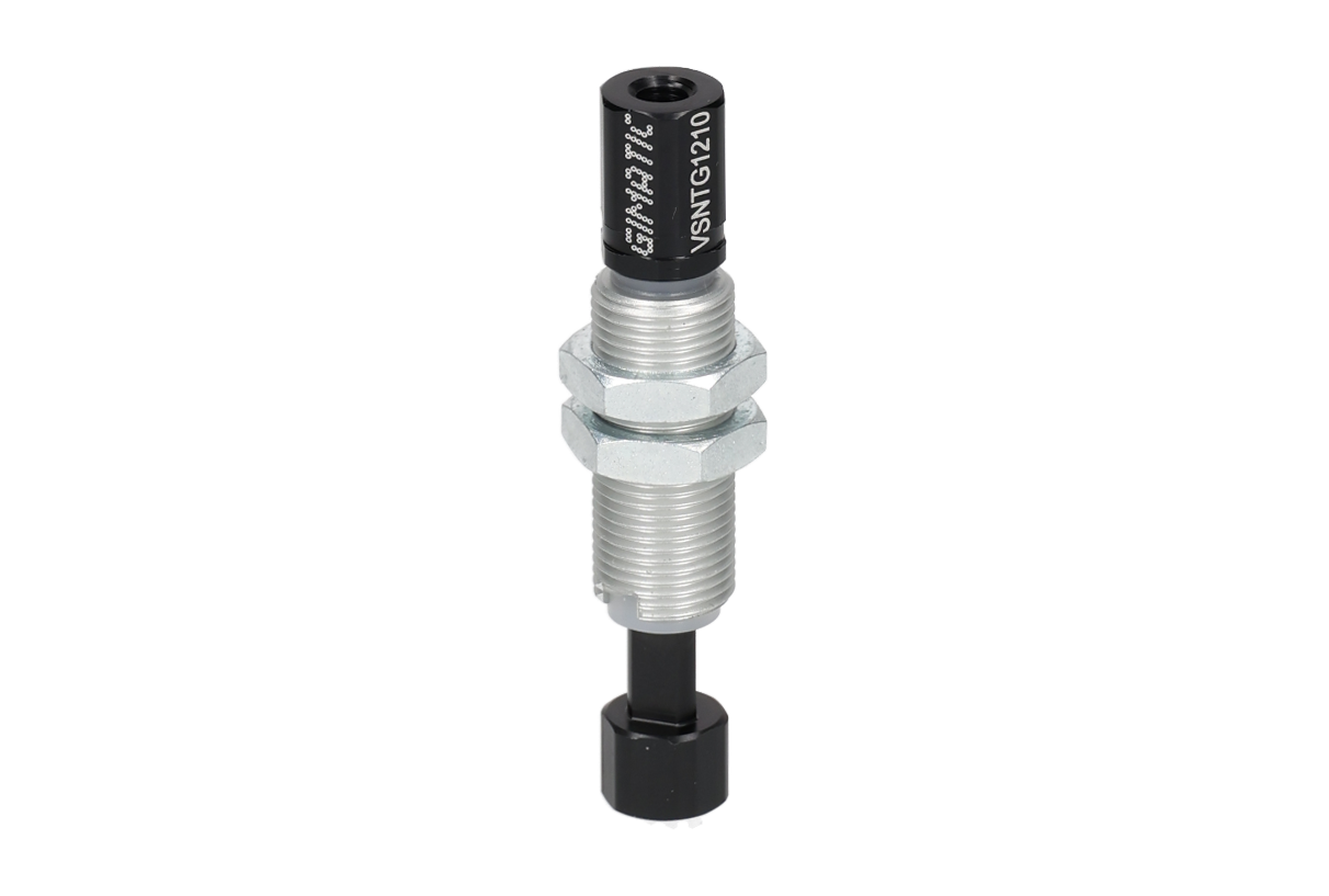 GIMATIC VACUUM NON-ROTATIVE SUSPENSION W/ M12X1 THREADED BODY, STROKE 10MM, M5, W/ 2 NUTS