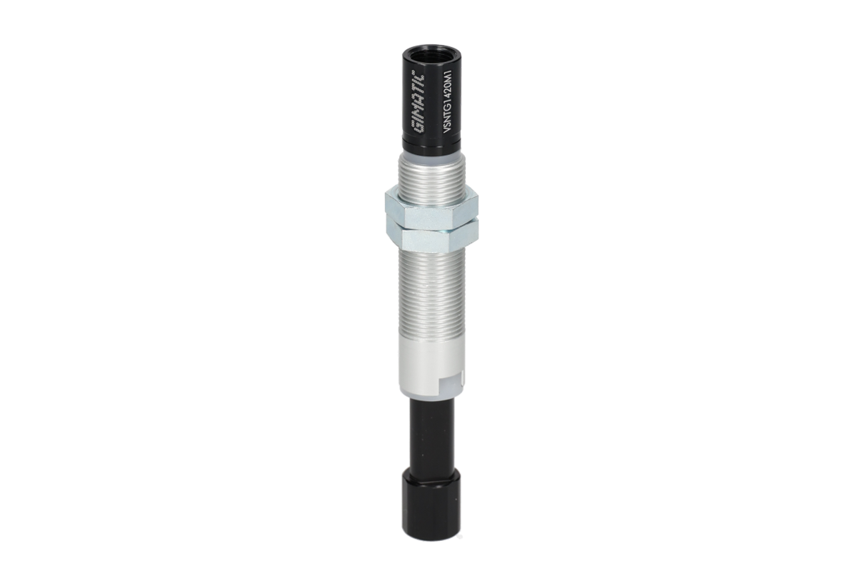GIMATIC VACUUM "NON-ROTATIVE SUSPENSION WITH M14X1 THREADED BODY, STROKE 20 MM, G1/8"", WITH 2 NUTS"