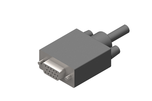 GIMATIC CABLE CABLE W/ CON, D-SUB 15-PIN VGA TYPE, F, LENGTH 1.5 METRES, 0/250 VAC, MAX 0.5 A
