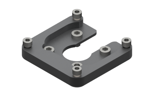 GIMATIC TOOL CHANGER FIXING FLANGE EQC20-A FOR ROBOTS W/ ISO 9409-1-50-4-M6 INTERFACE. SCREWS, SLEEVES AND W/ CENTERING PINS.