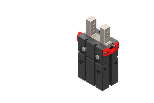 GIMATIC PNEUMATIC GRIPPER - PARALLEL, SELF-CENTERING, 1.5/8 BAR, M3/M5, W/ SLEEVES, 880N CLOSING, 1000N OPENING, 4MM JAW STROKE